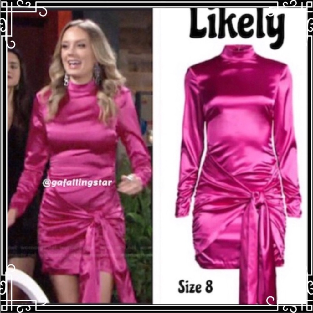 Likely Long Sleeve Satin Dress